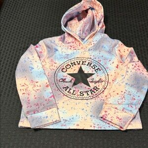 Converse Kids' Pink and Blue Splatter Hoodie toddler Size 5 NWOT